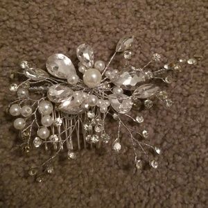 Bridal wedding fancy hair piece comb